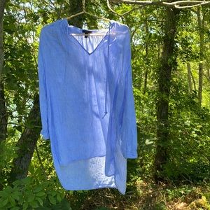 J.Crew Tunic blue chambray linen